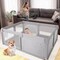 Babyjoy Playpen Extra Large Unisex Kids Baby Activity Center Safety Play Yard with Gate Beige/Blue/Gray